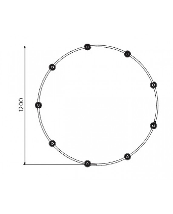 Zero Compose Glass Rails Circular 9 Pendant Lamp